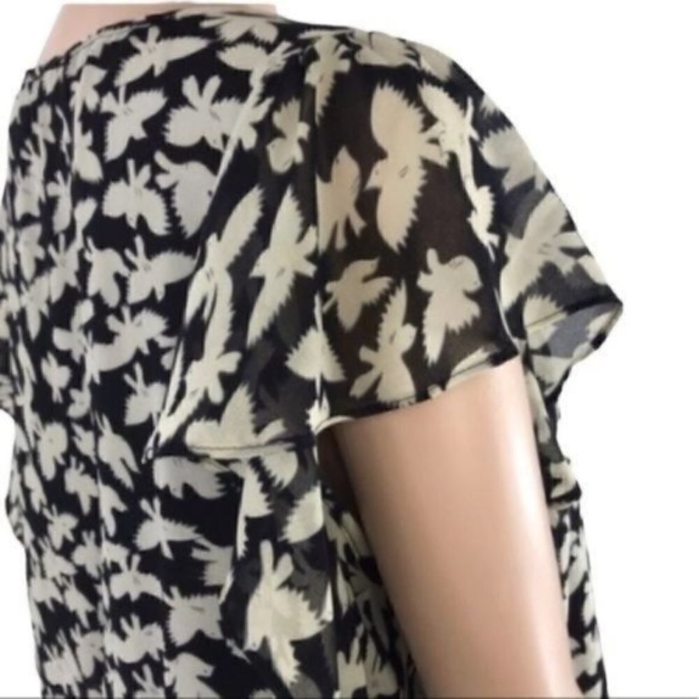 Daniel Rainn swirling birds Blouse top size small Style#10803 - Picture 5 of 8